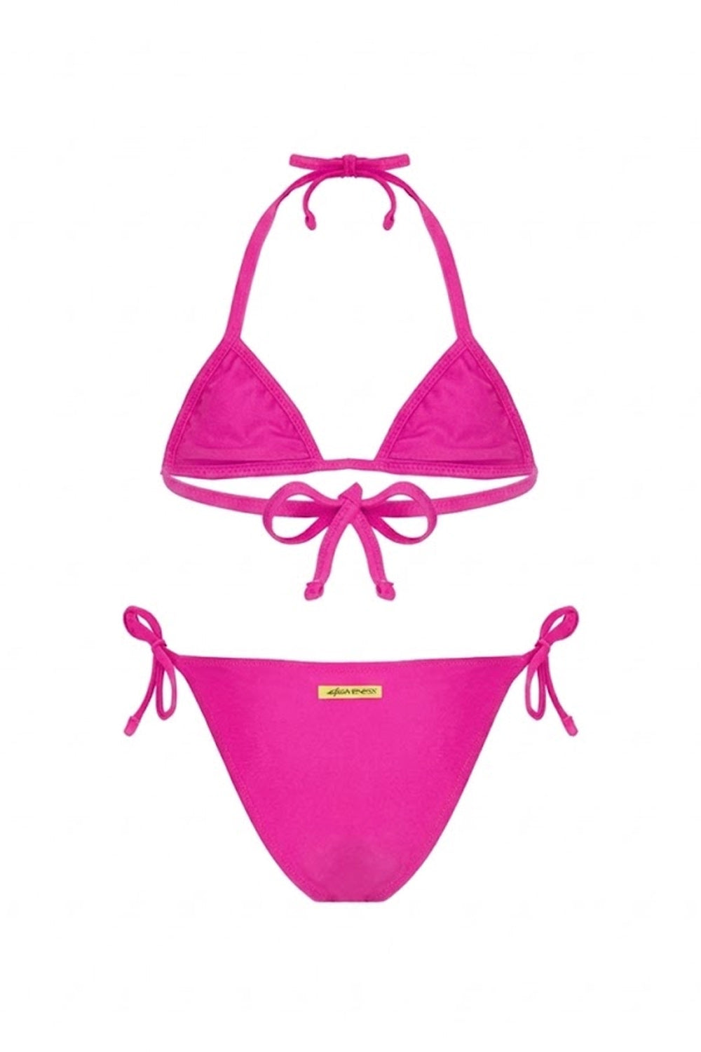 Bimba Bikini Triangolo 4GIVENESS Fucsia con Paillettes 4-14 Anni