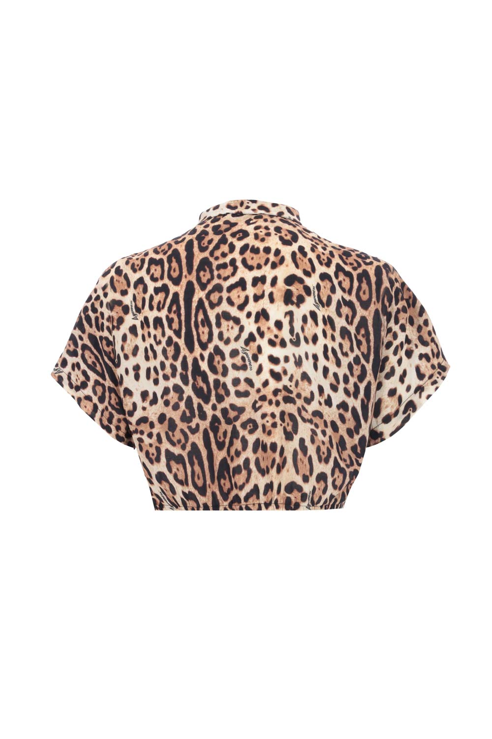 Bimba Camicia Crop 4GIVENESS Leopard in Mussola con Nodo 4-16 Anni