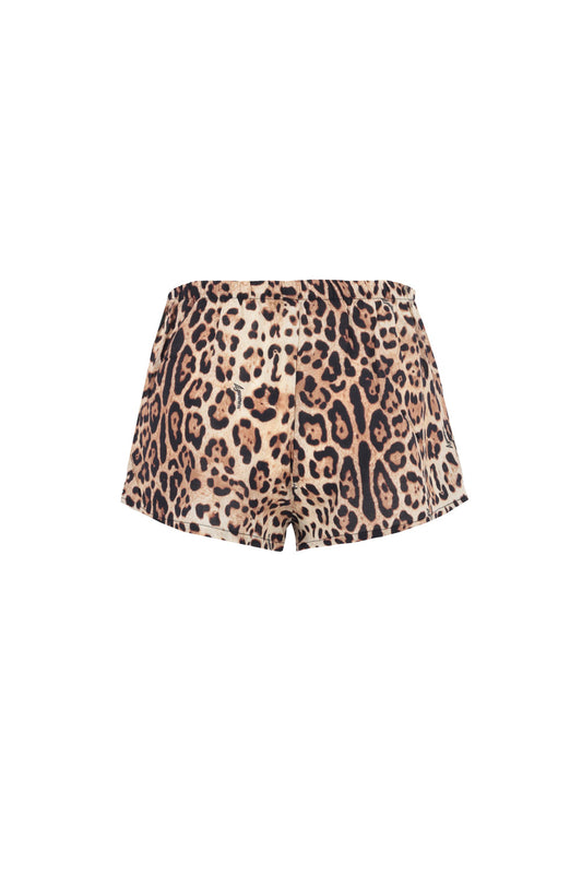 Bimba Short 4GIVENESS Leopard in Mussola con Coulisse 4-16 Anni