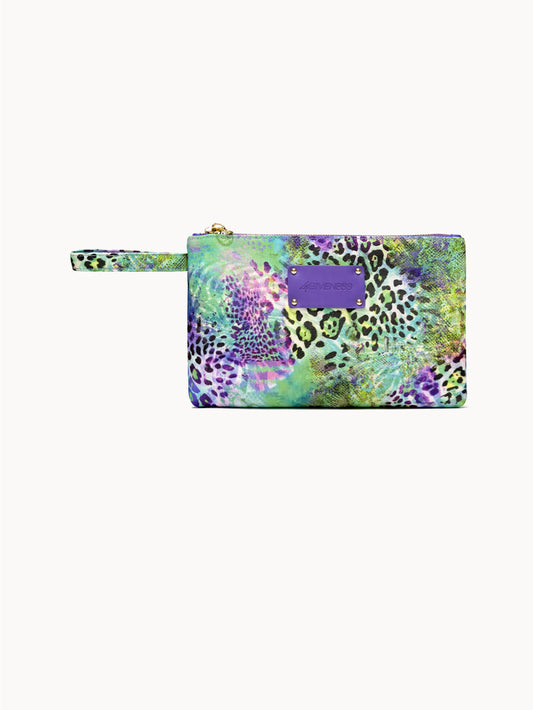 Donna Pochette 4Giveness Patch Animalier Verde Viola
