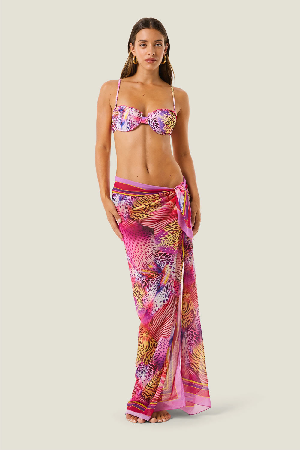 Donna Pareo 4Giveness Voile Pink Butterfly Multicolor UNICA