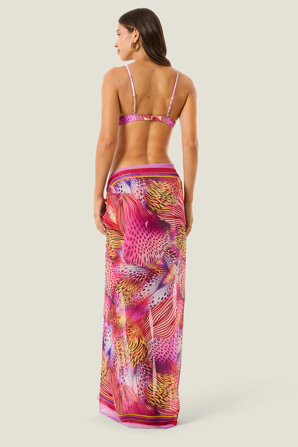Donna Pareo 4Giveness Voile Pink Butterfly Multicolor UNICA