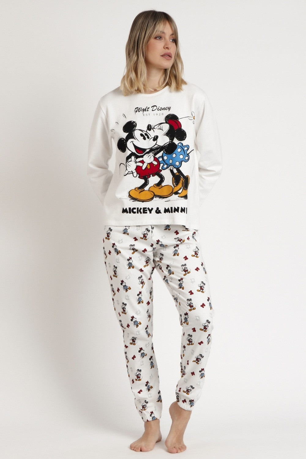 Disney- pigiama mickey and minnie 62271 ecru
