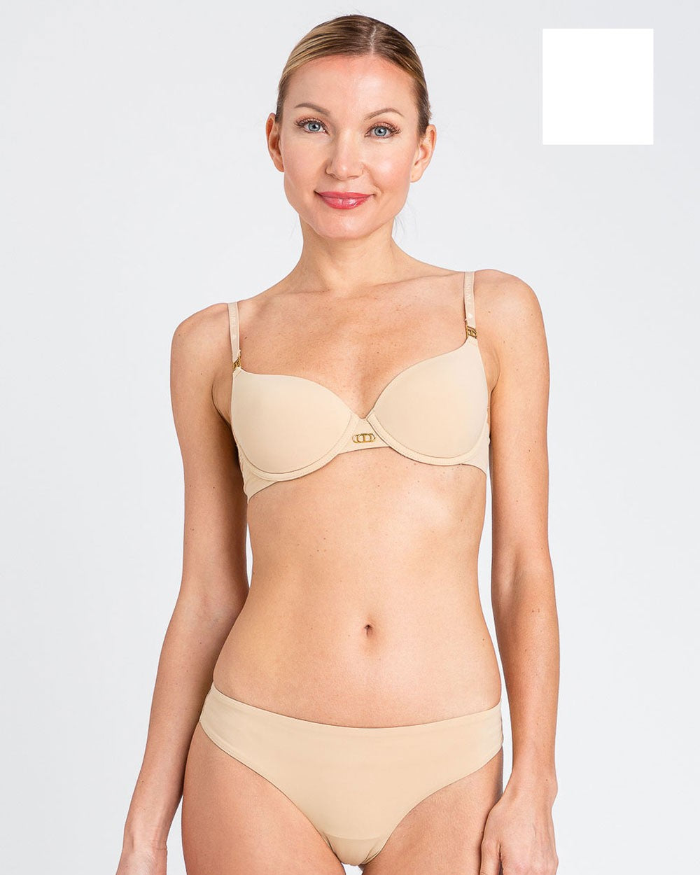 Twinset - reggiseno push-up off white 252ll6a46 00526