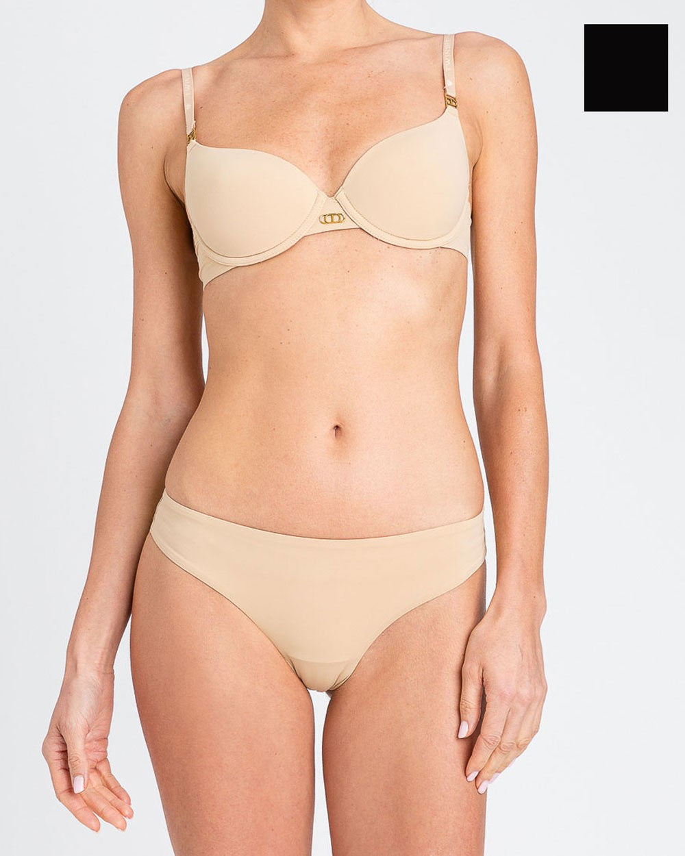 Twinset - slip brasiliana nero 252ll6a77 00006