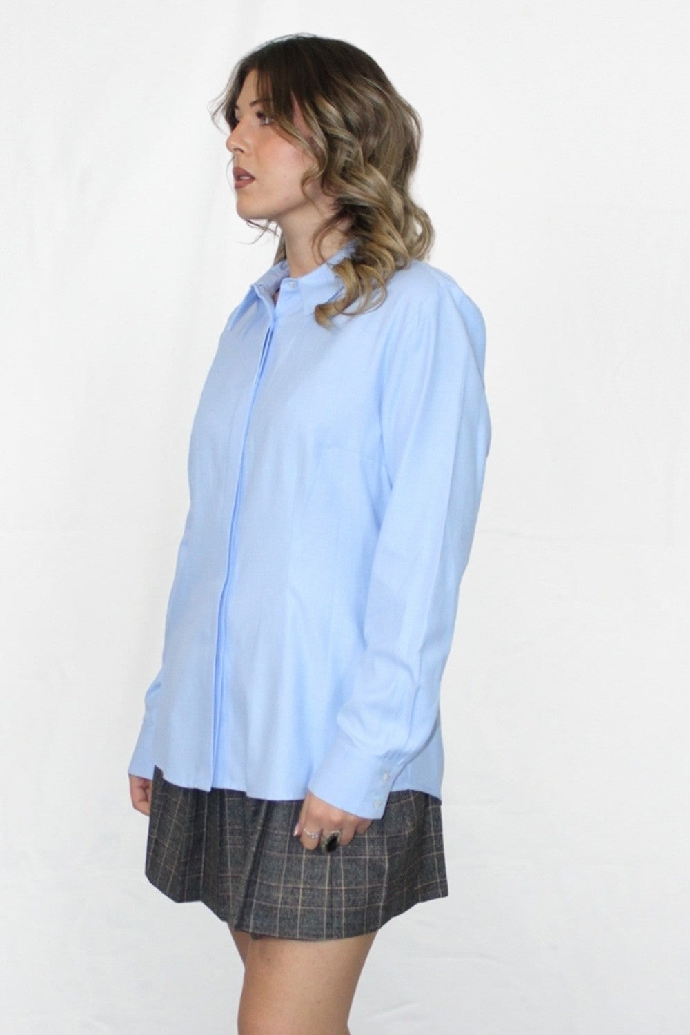 Lokita - camicia slim tessuto oxford 1263 lok15 azzurro