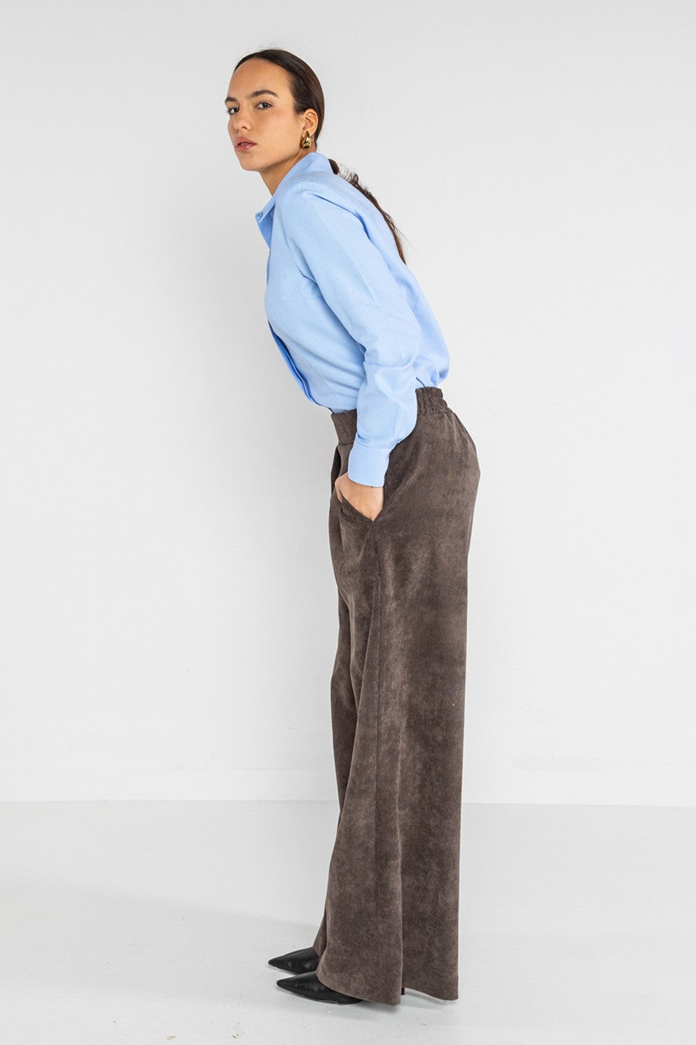 Lokita - camicia slim tessuto oxford 1263 lok15 azzurro
