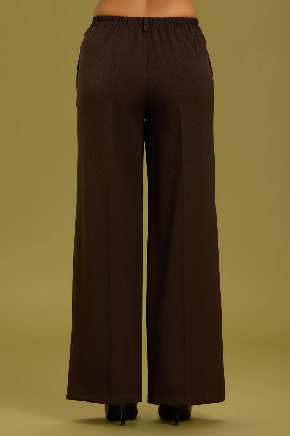 Take two - pantalone palazzo con elastico dt01166 moro