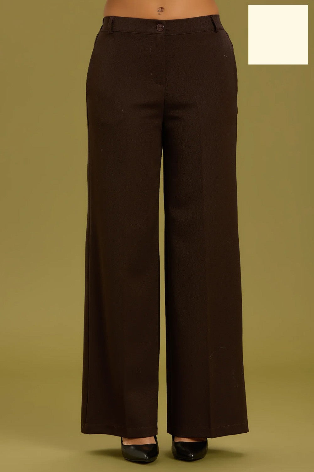 Take two - pantalone palazzo con elastico dt01166 burro