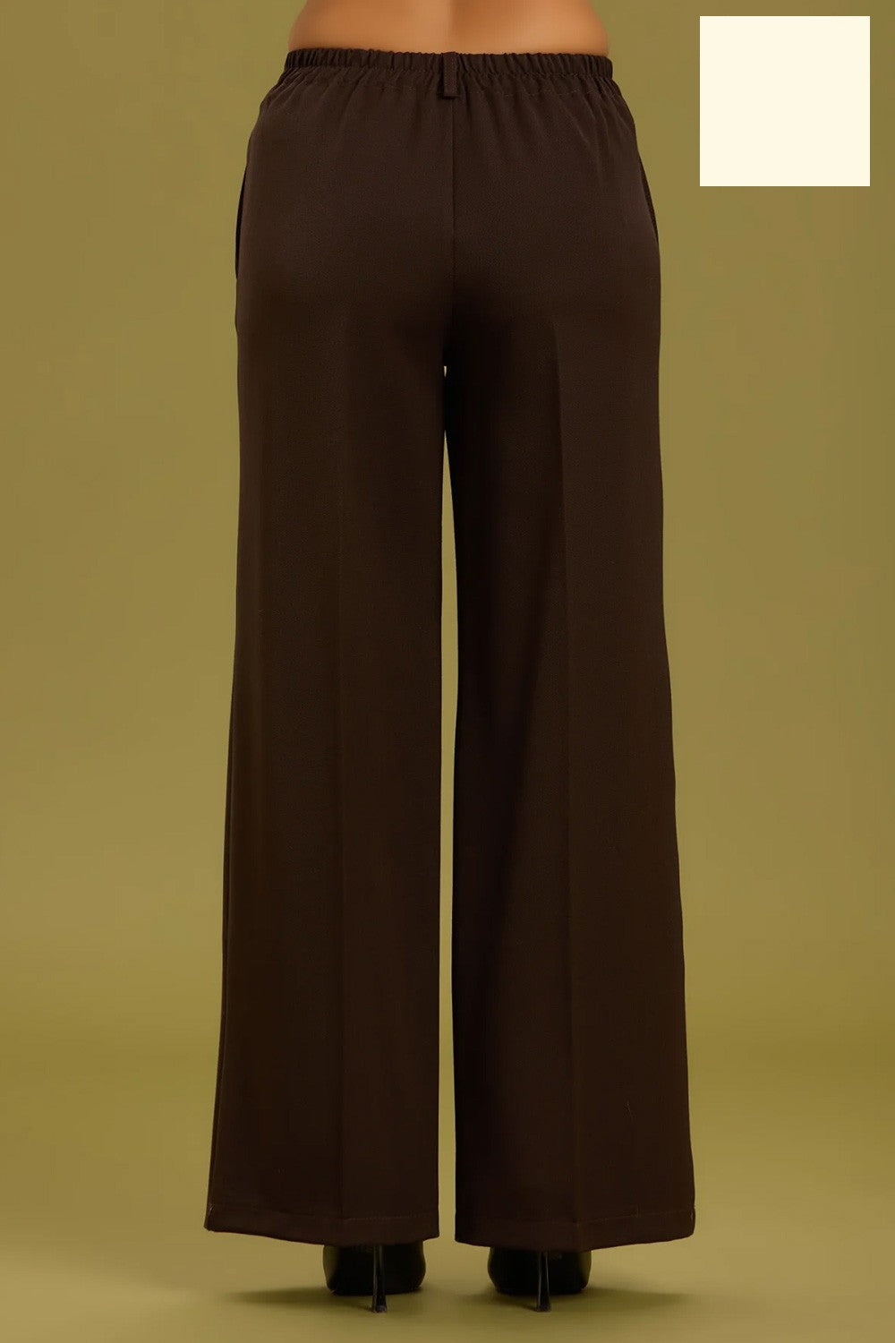 Take two - pantalone palazzo con elastico dt01166 burro