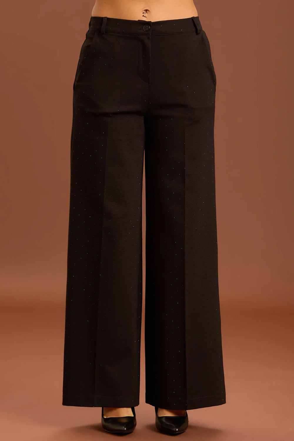 Take two - pantalone palazzo punto milano dt01196 nero