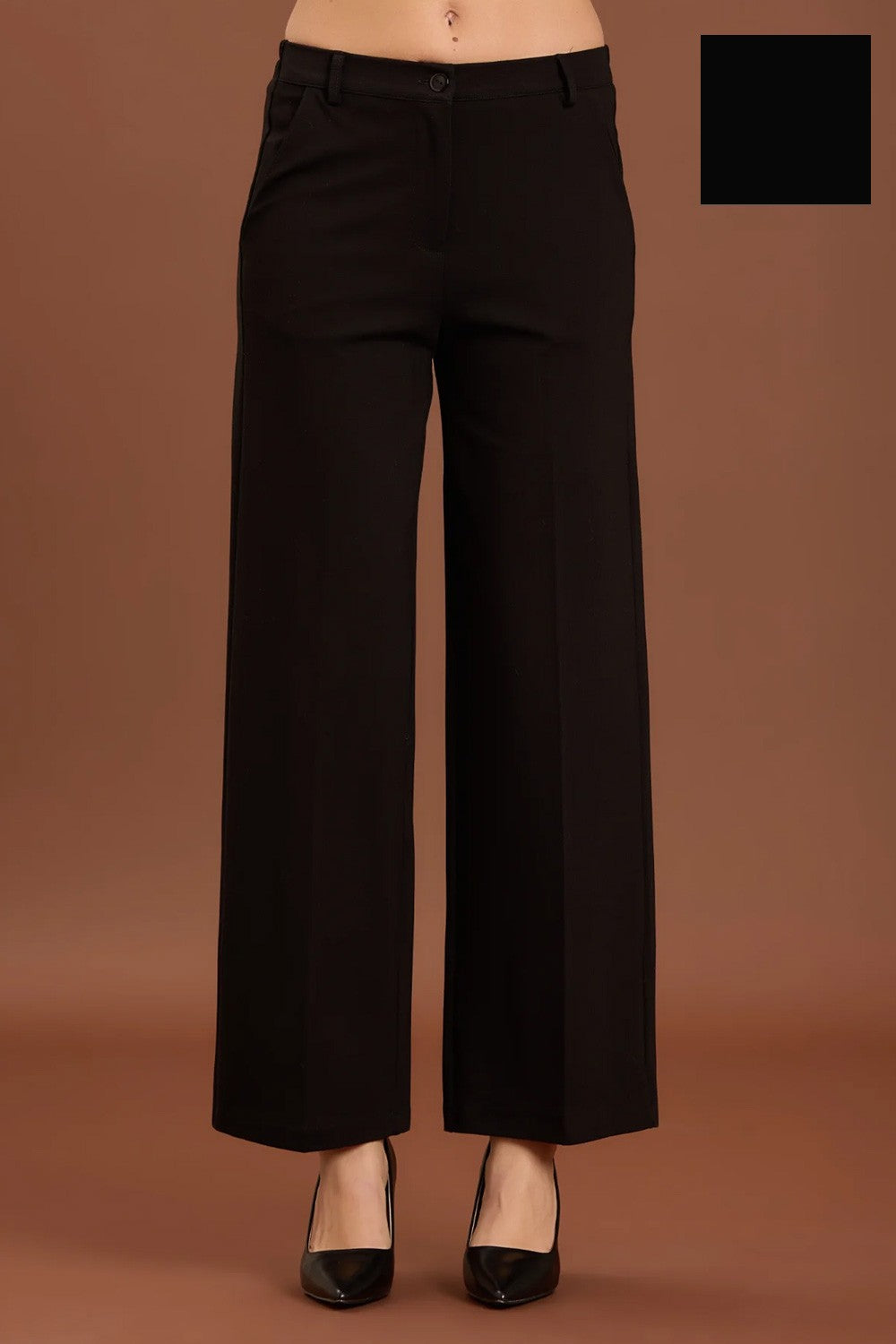 Take two - pantalone palazzo punto milano dt01199 nero
