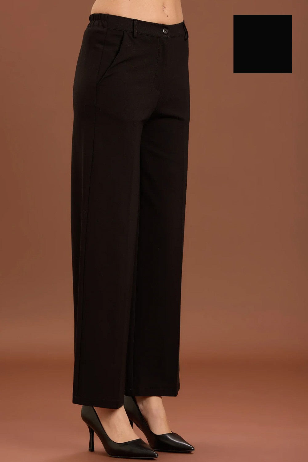 Take two - pantalone palazzo punto milano dt01199 nero