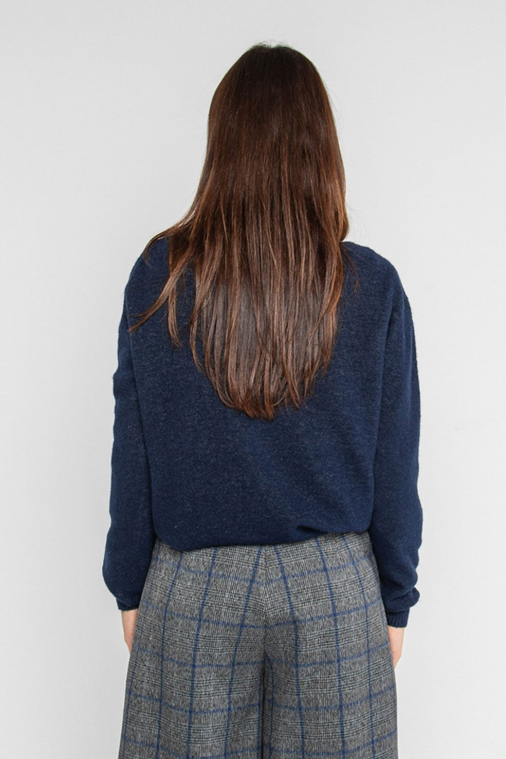 Lokita - pullover scollo a v 1253 lok0910 blu