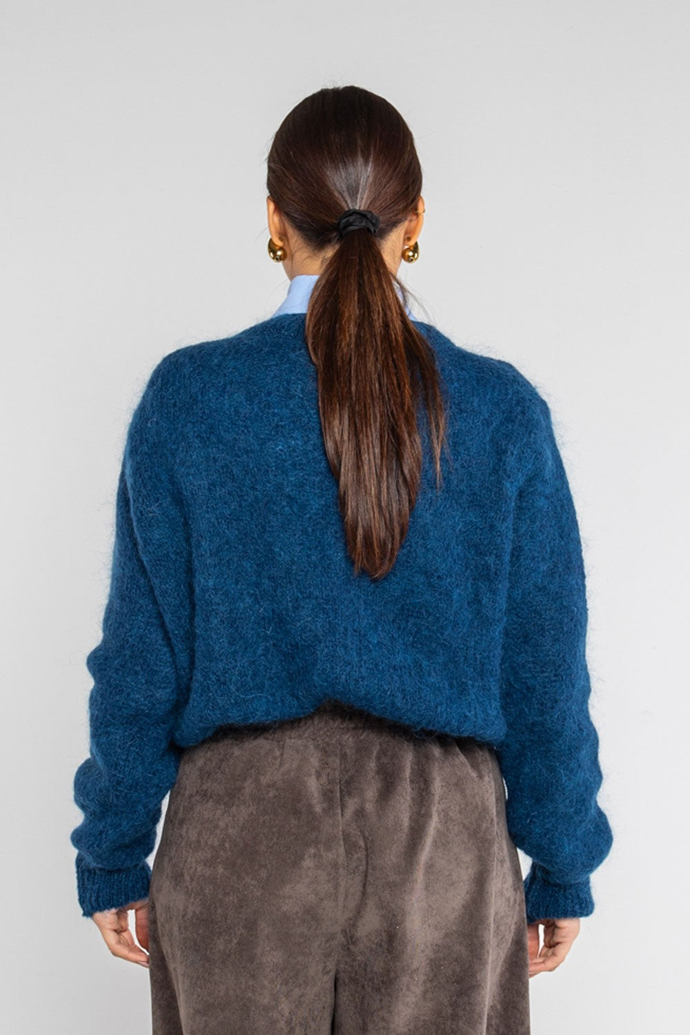 Lokita - girocollo in maglia misto mohair 1164 lok5083 blu