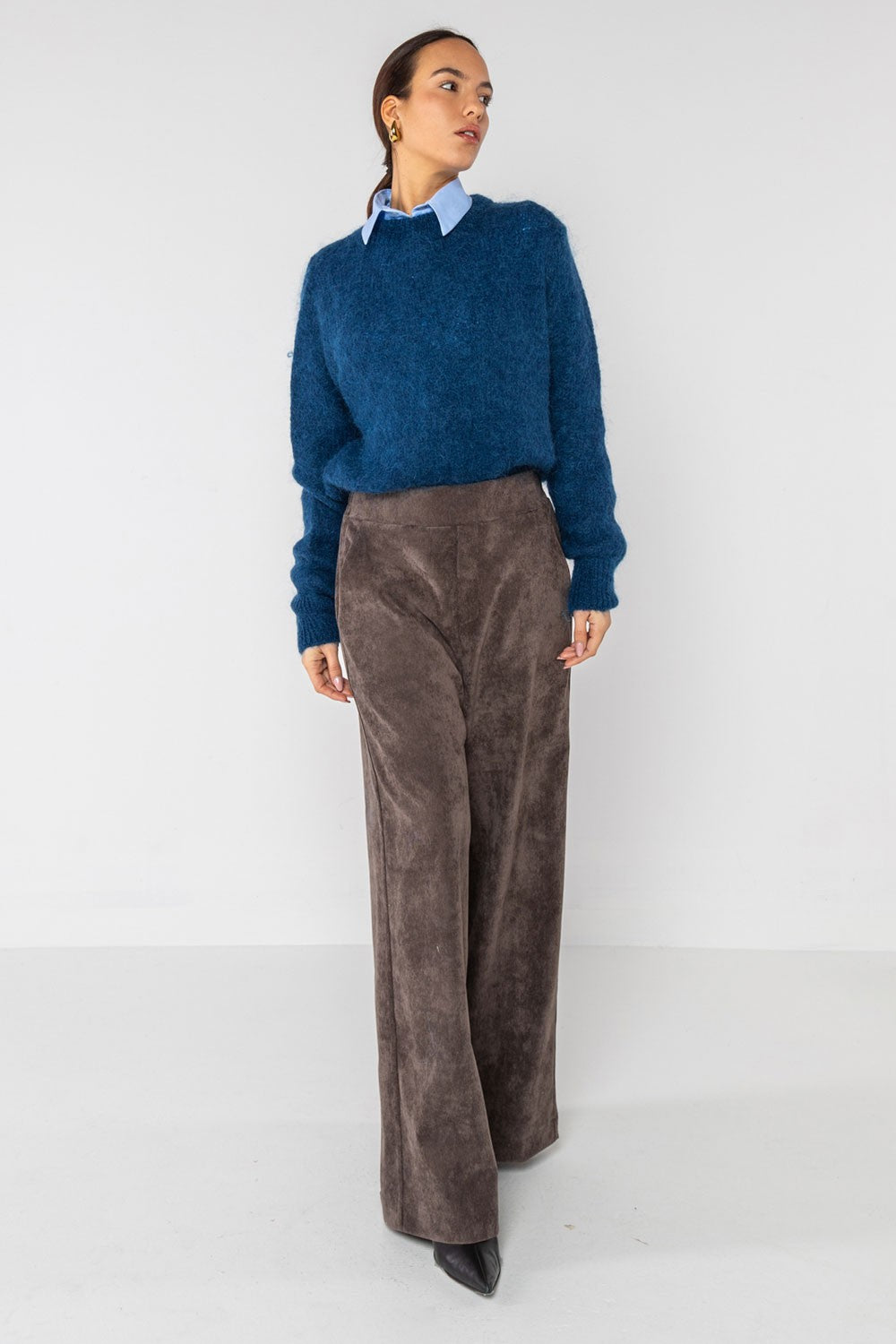 Lokita - girocollo in maglia misto mohair 1164 lok5083 blu