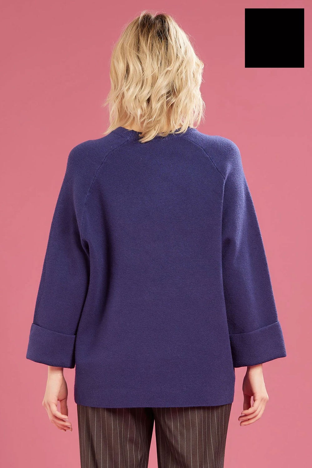 Fresh flower - girocollo maglia chiusa ff651 nero