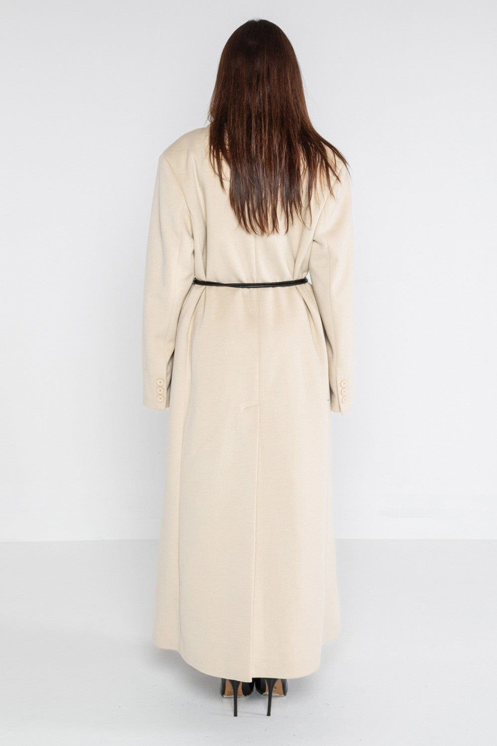 Lokita - cappotto lungo over doppiopetto 1194 lok07892 avorio