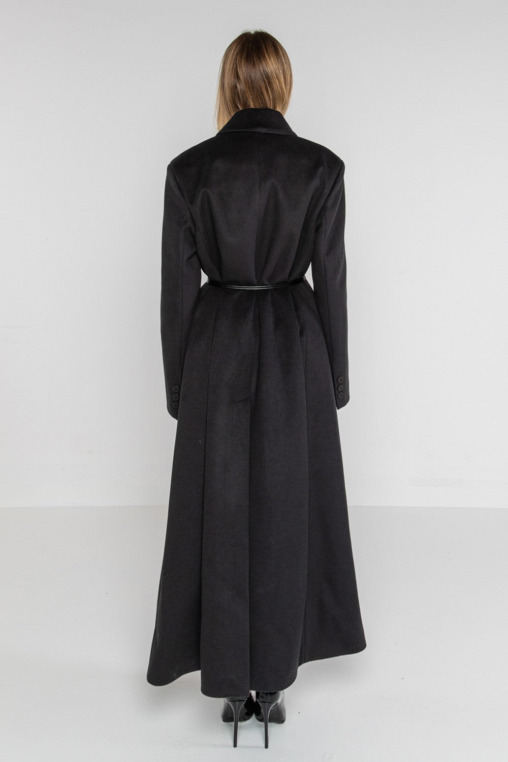 Lokita - cappotto lungo over doppiopetto 1194 lok07892 nero