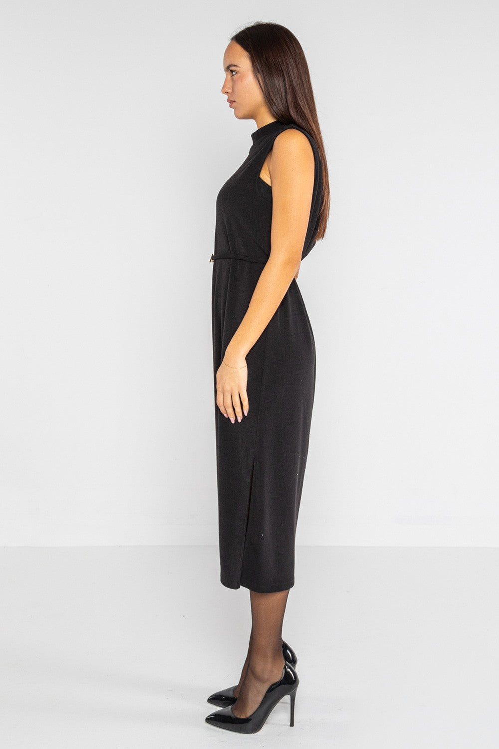 Lokita - abito longuette in maglia 1214 lok1885 nero