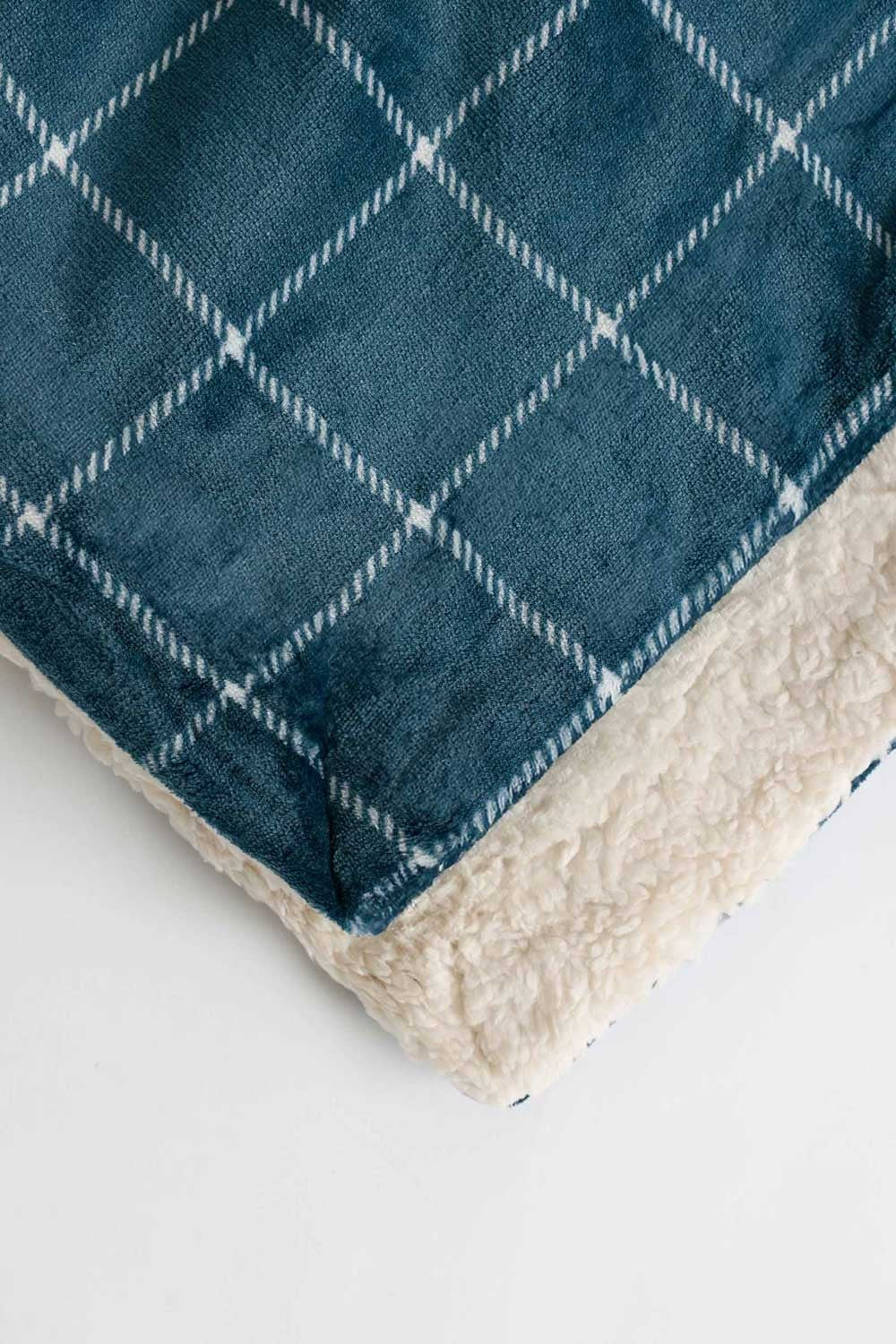 Admas - plaid unisex double-face corel 69035-0-0216 navy