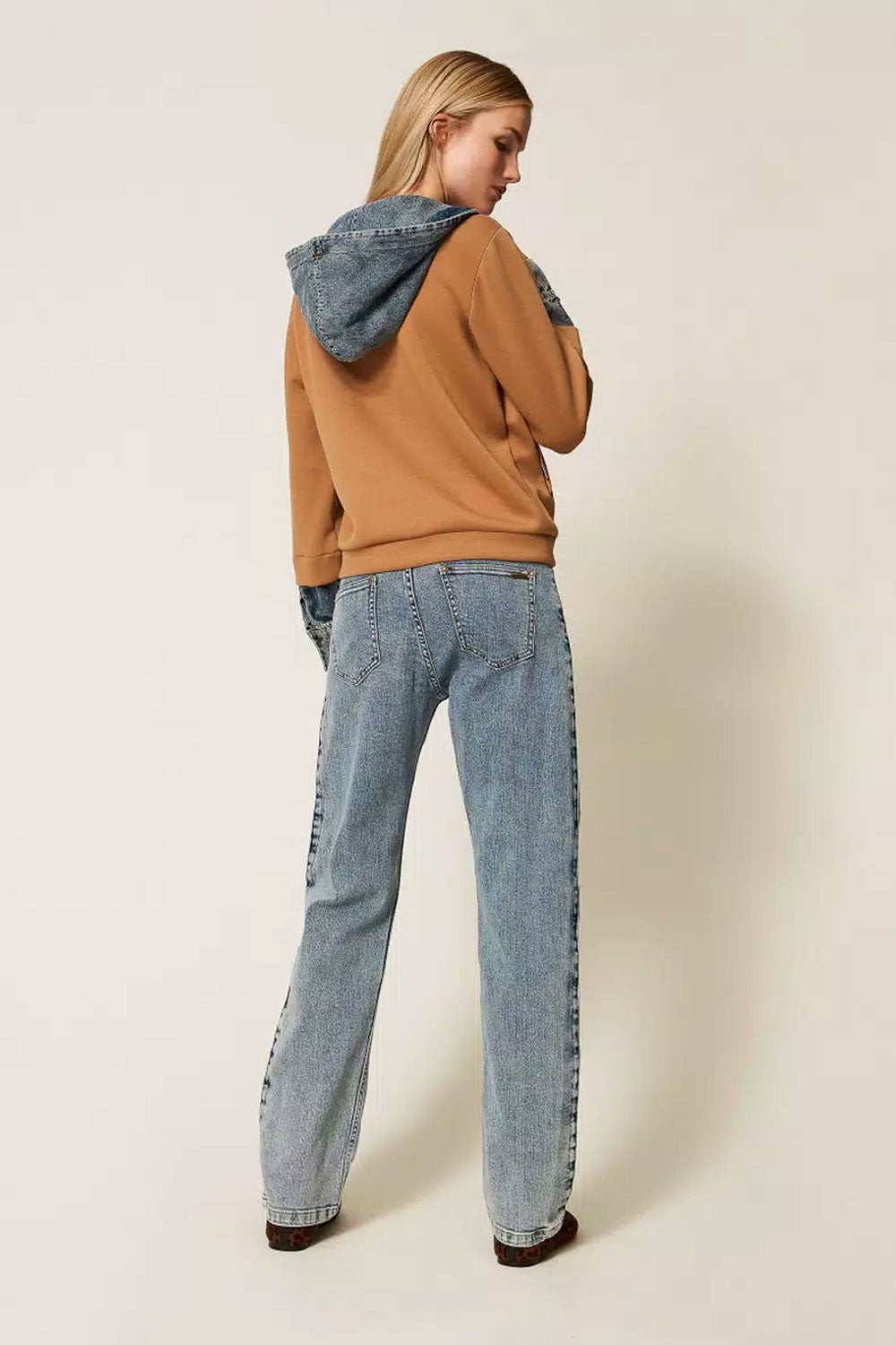 Twinset - pantalone bic.light denim/dark 252li2hbb 12680