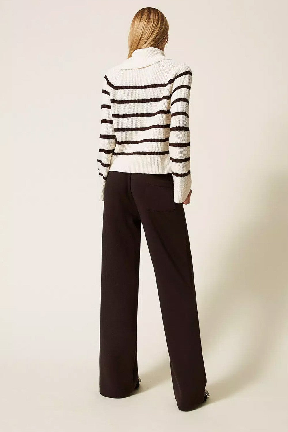Twinset - pantalone black chocolate 252li2lcc 11054