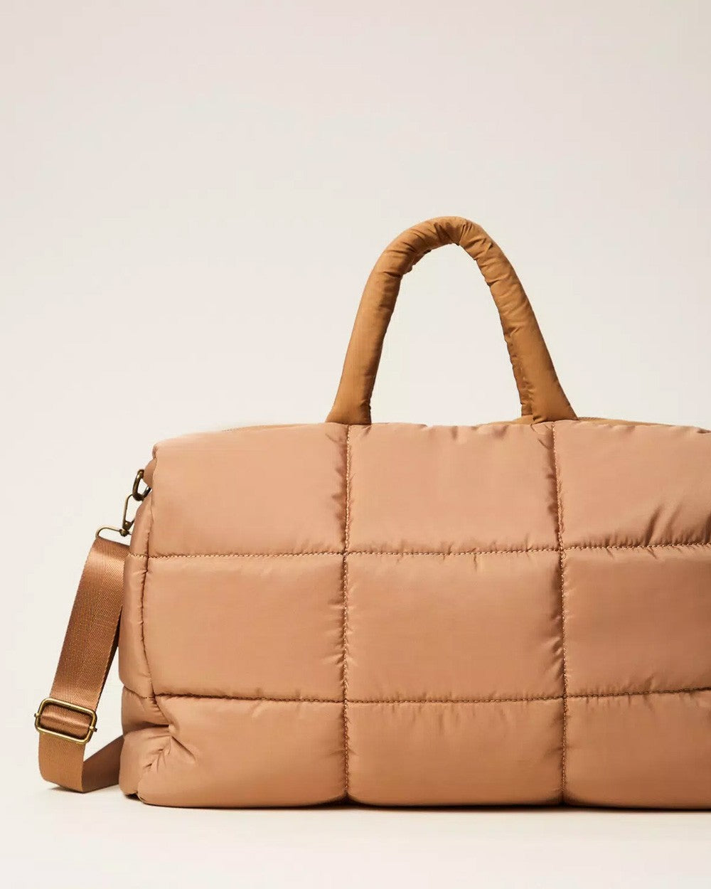 Twinset - borsone trapuntato con tracolla 252li7abb 00044 camel
