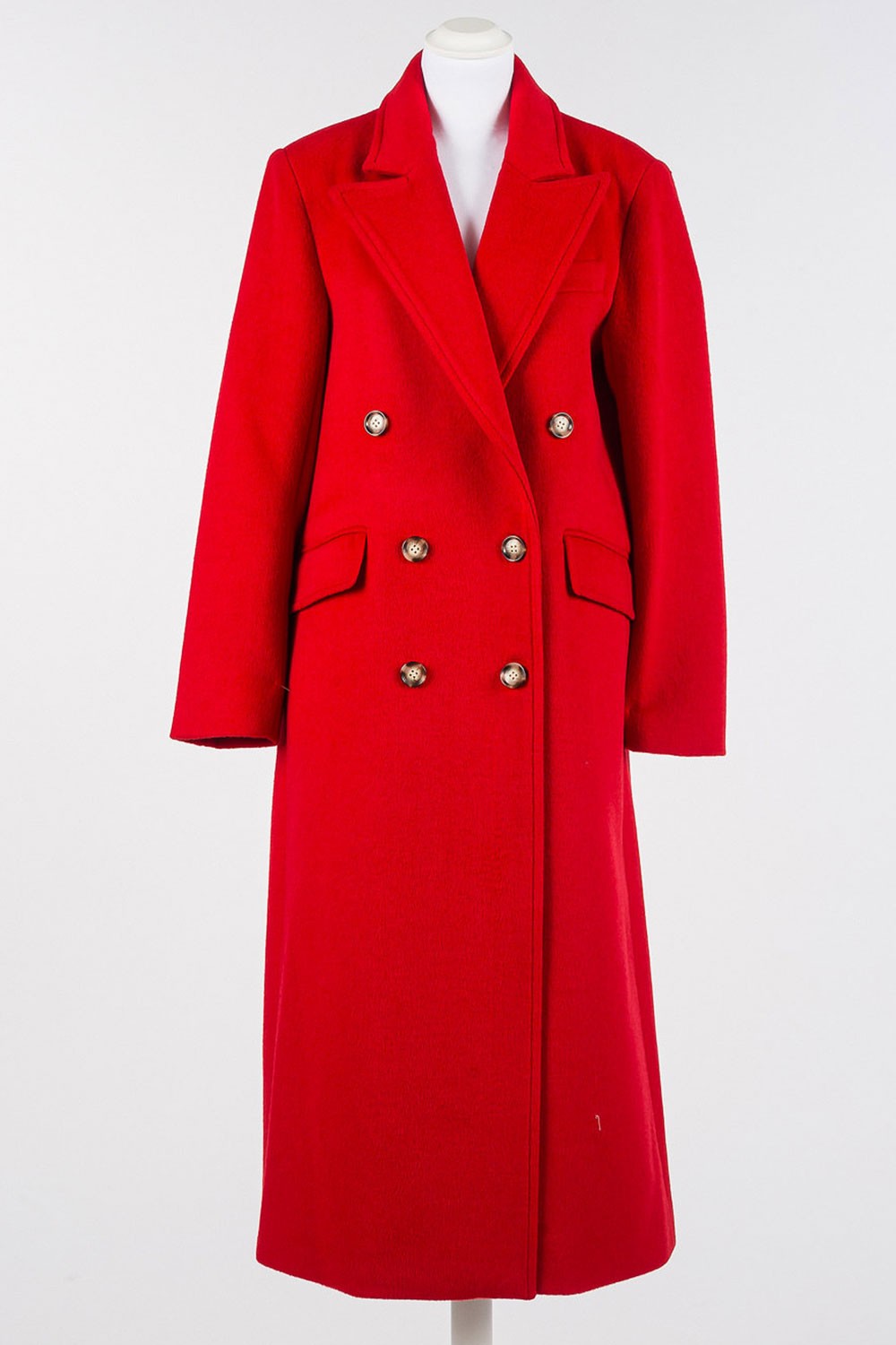 Twinset - cappotto lungo doppiopetto in panno 252li2bbb 12532 red carpet