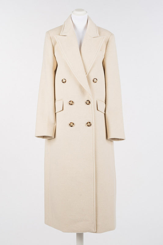 Twinset - cappotto lungo doppiopetto in panno 252li2bbb 12539 sandshell
