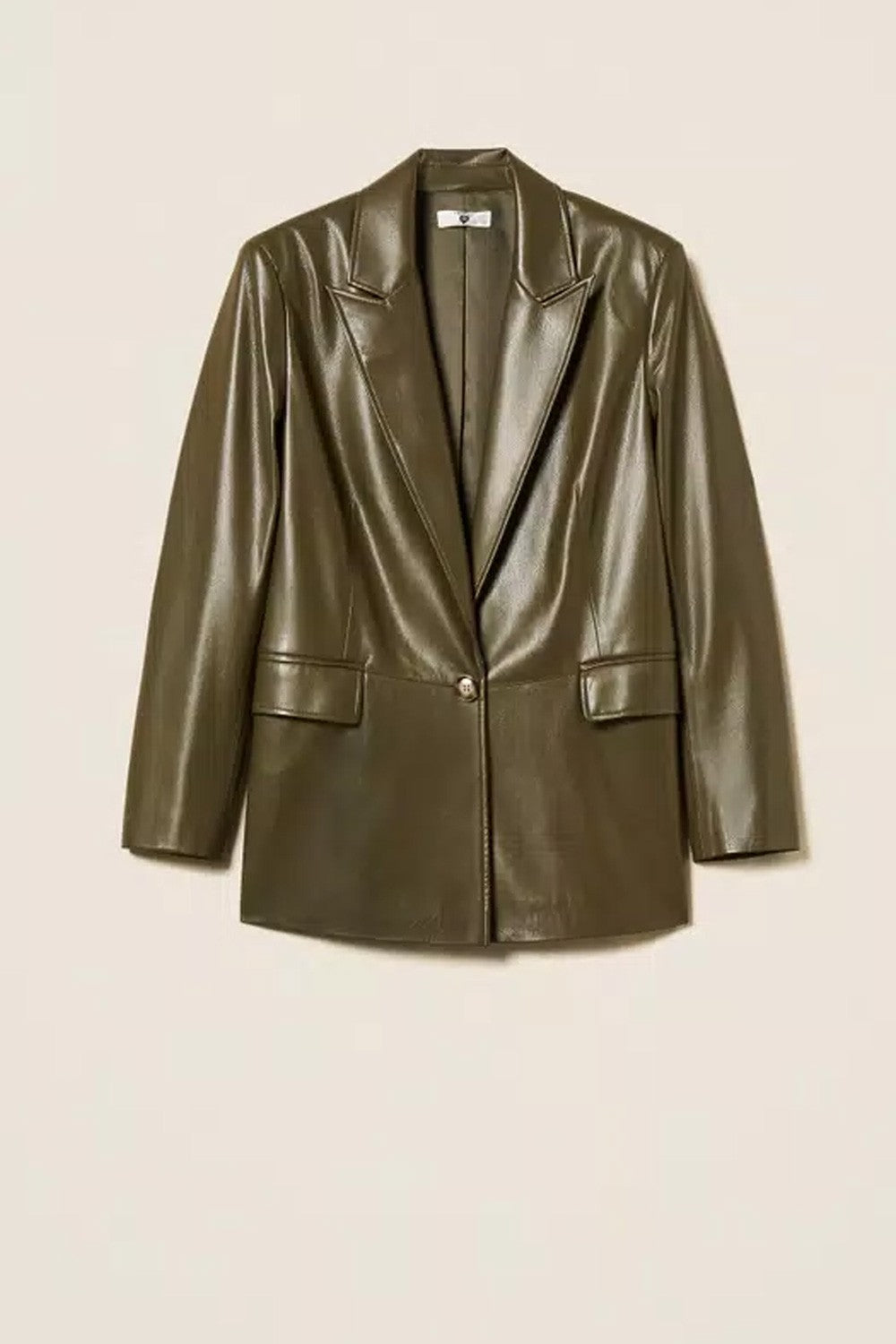 Twinset - giacca blazer effetto pelle 252li2eaa 12655