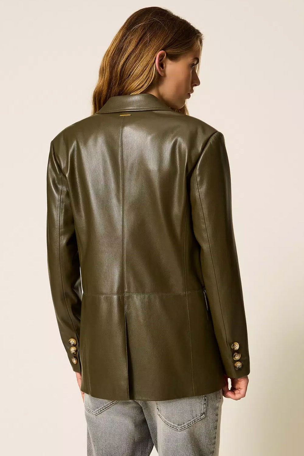 Twinset - giacca blazer effetto pelle 252li2eaa 12655