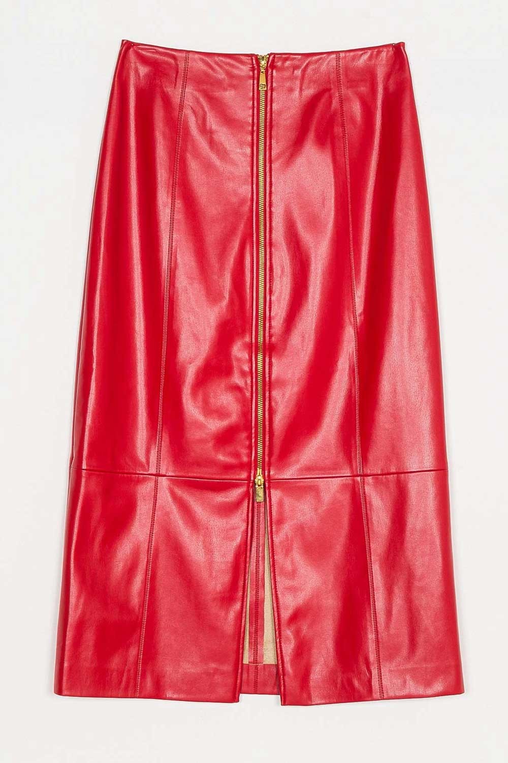 Twinset - gonna lunga effetto pelle 252li2ecc 12532 red carpet
