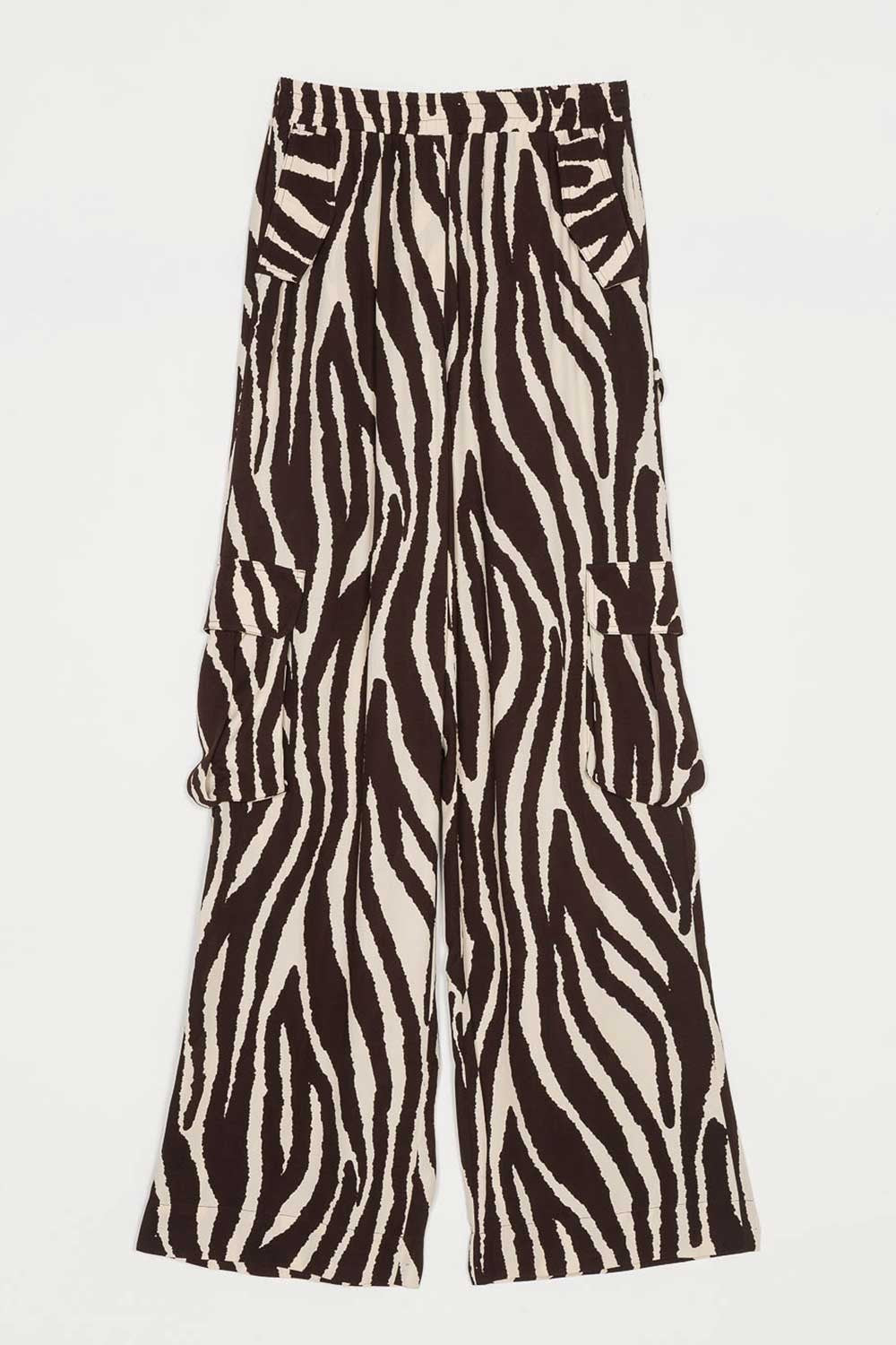 Twinset - pantalone zebra print 252li2scc 12668