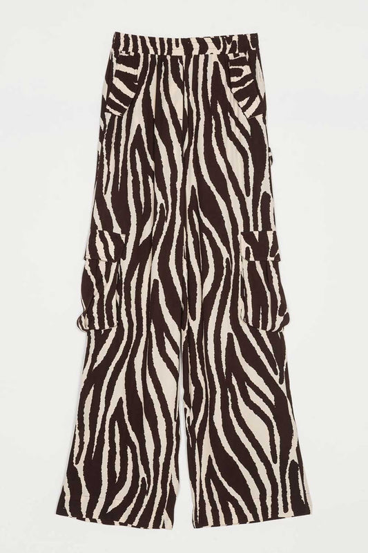 Twinset - pantalone zebra print 252li2scc 12668