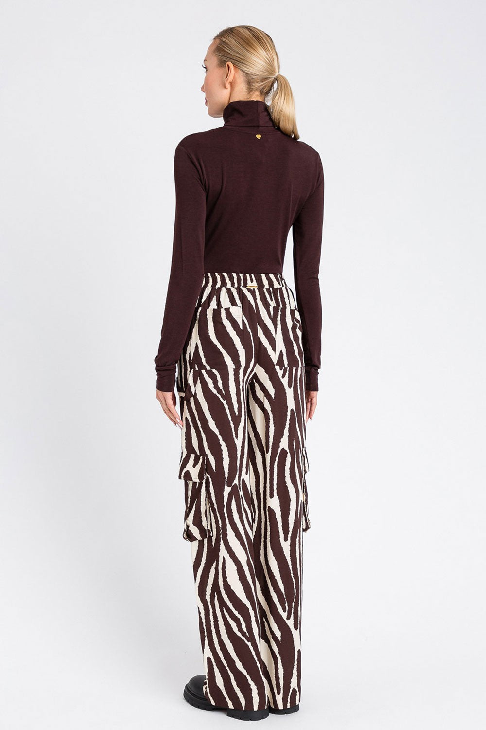 Twinset - pantalone zebra print 252li2scc 12668
