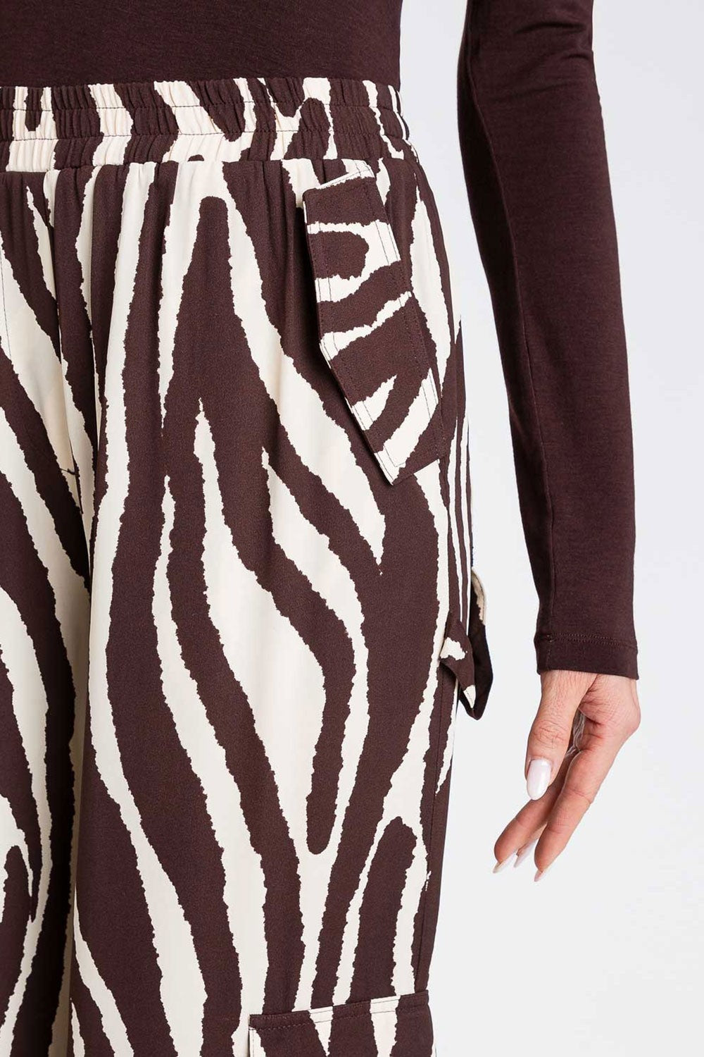 Twinset - pantalone zebra print 252li2scc 12668