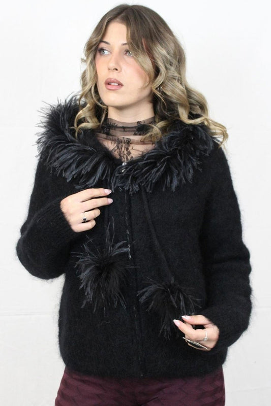 Pho firenze - maglia mohair lux 4324017 nero