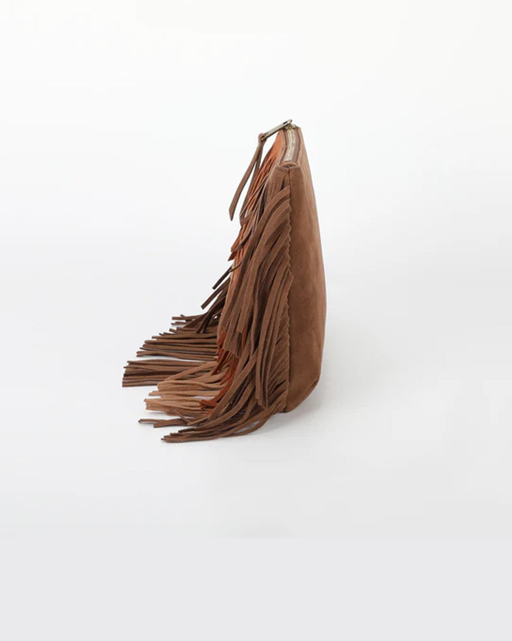 Mimi muà - borsa a busta con frange m8-h201316 cuoio