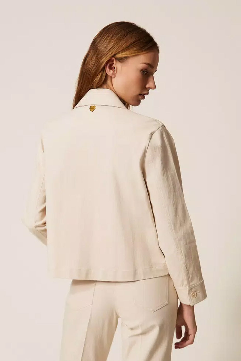 TwinSet - Giacca in bull con frange