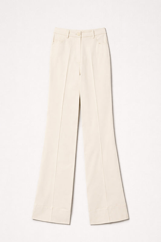 TwinSet - Pantaloni wide leg in bull