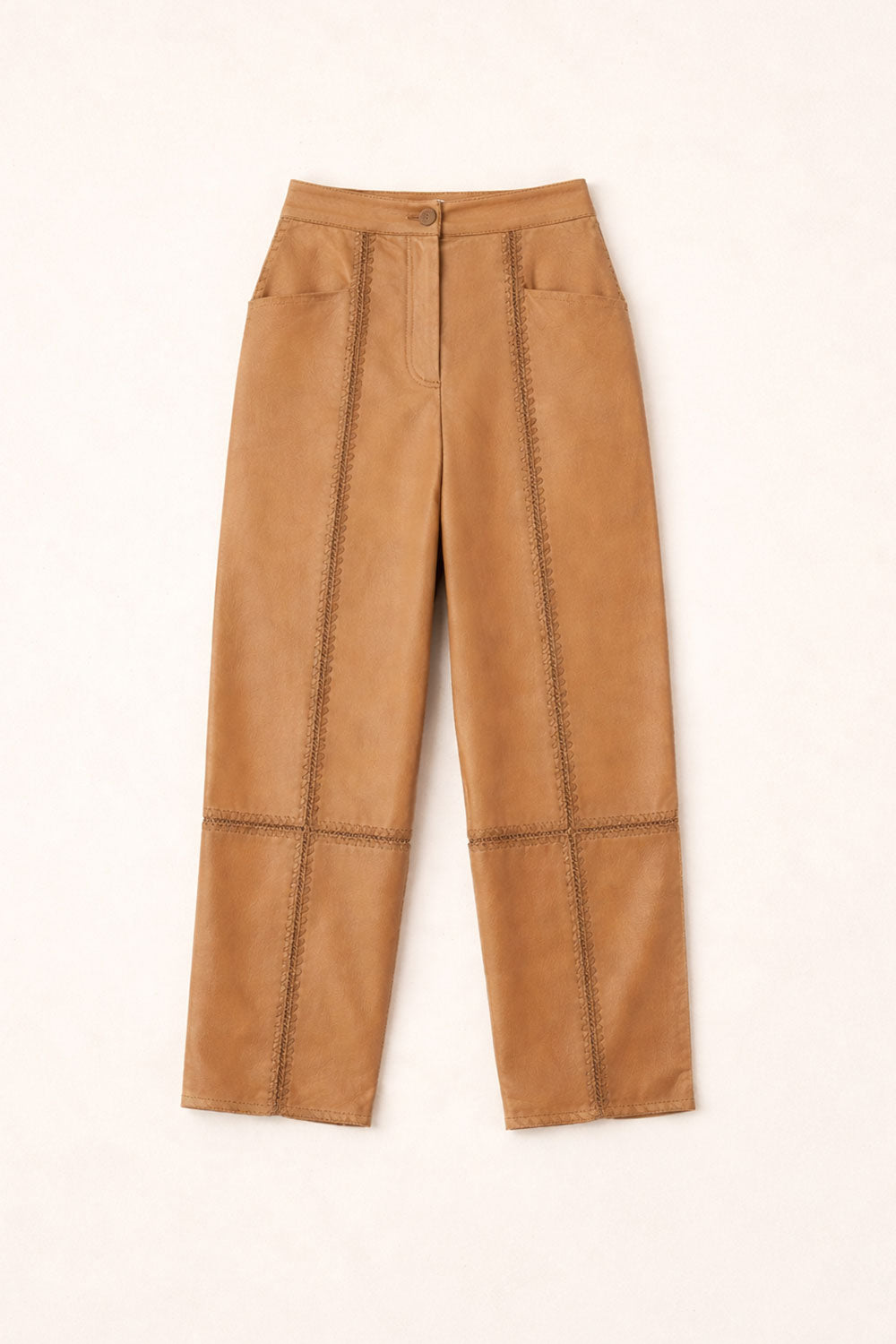 TwinSet - Pantalone con bordi laterali ricamati