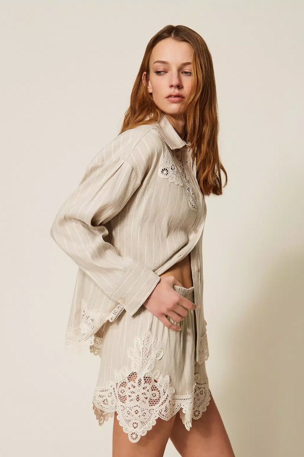 TwinSet - Camicia in misto lino