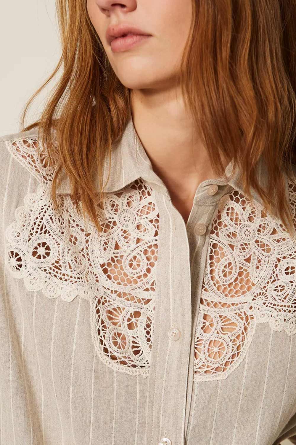 TwinSet - Camicia in misto lino