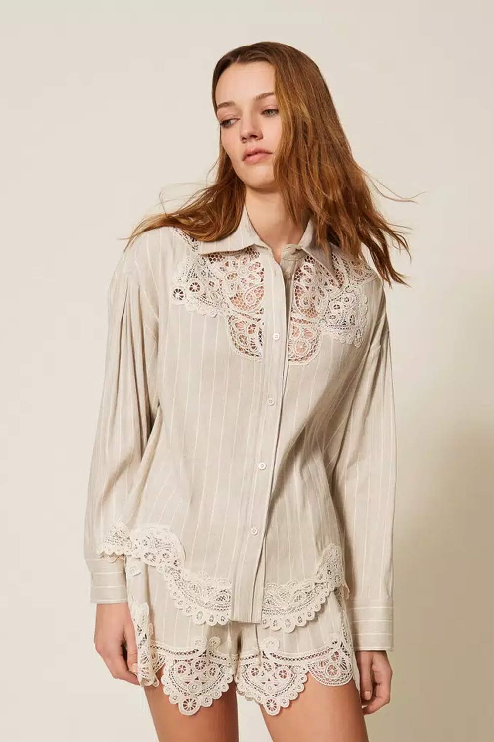 TwinSet - Camicia in misto lino