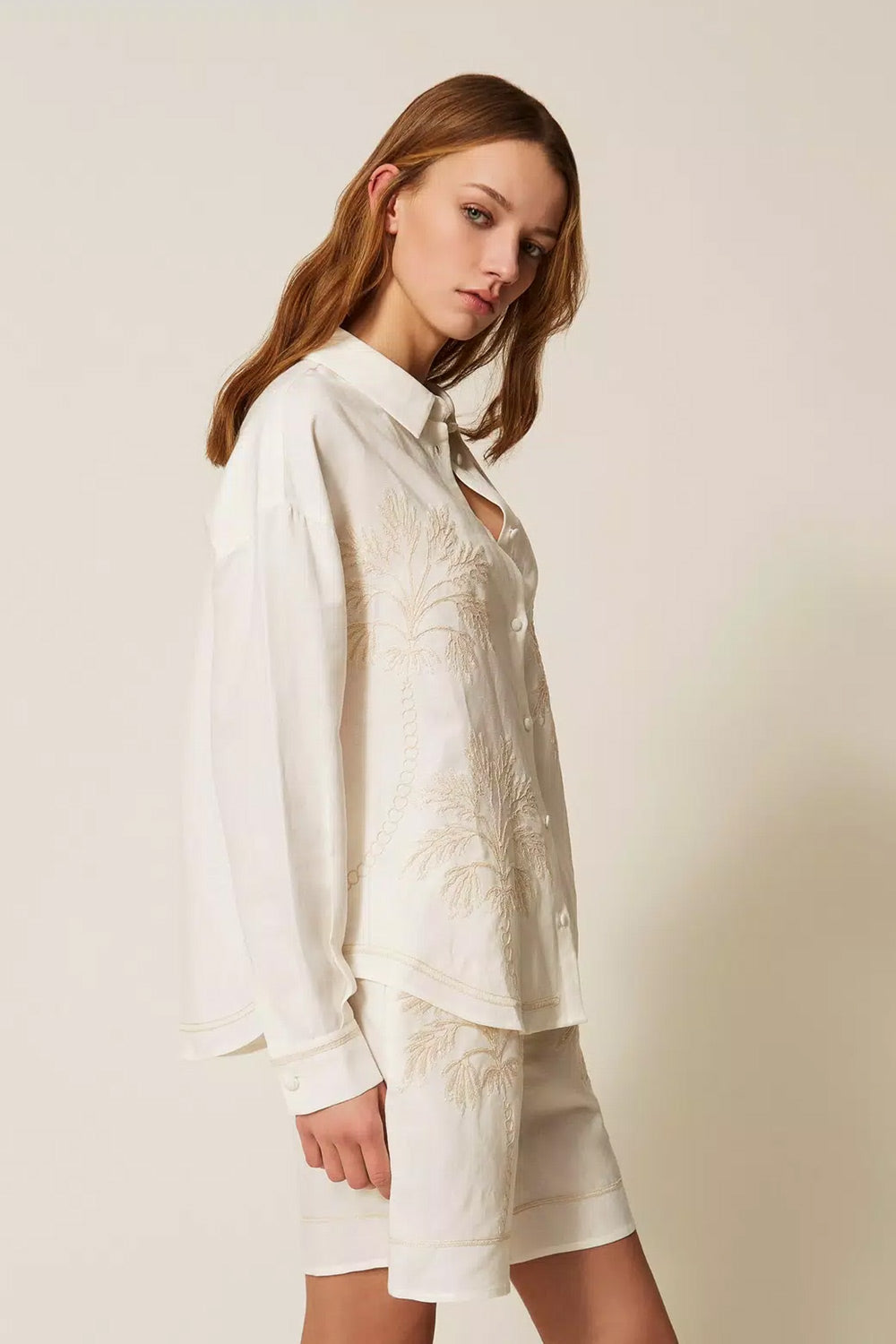 TwinSet - Camicia M/L con ricamo 261LM2MAA 13584
