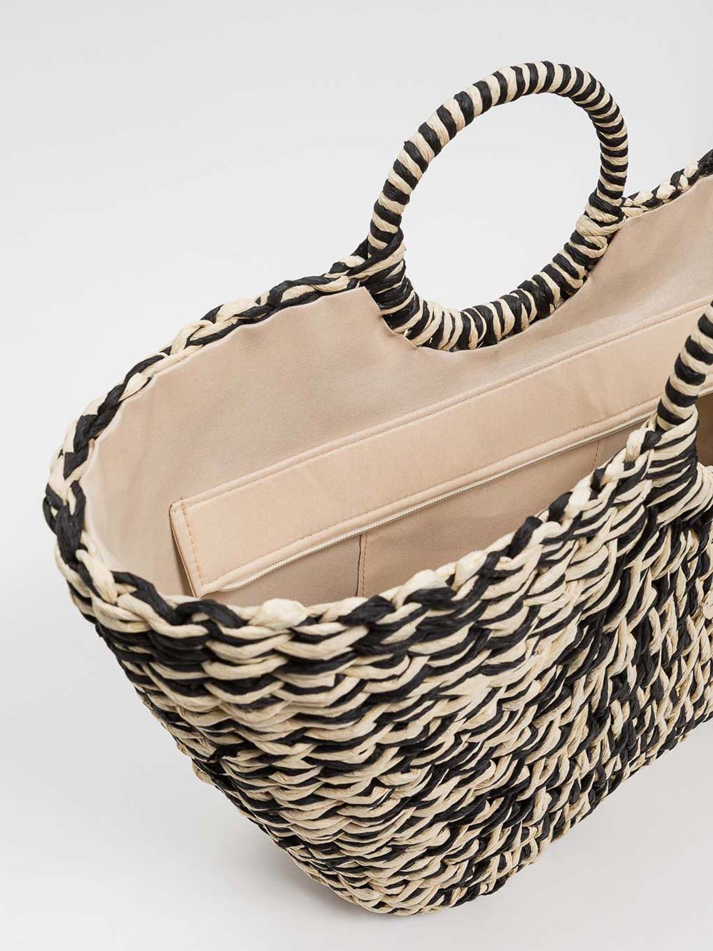 TwinSet - Borsa a Cestino con Intreccio effetto Paglia