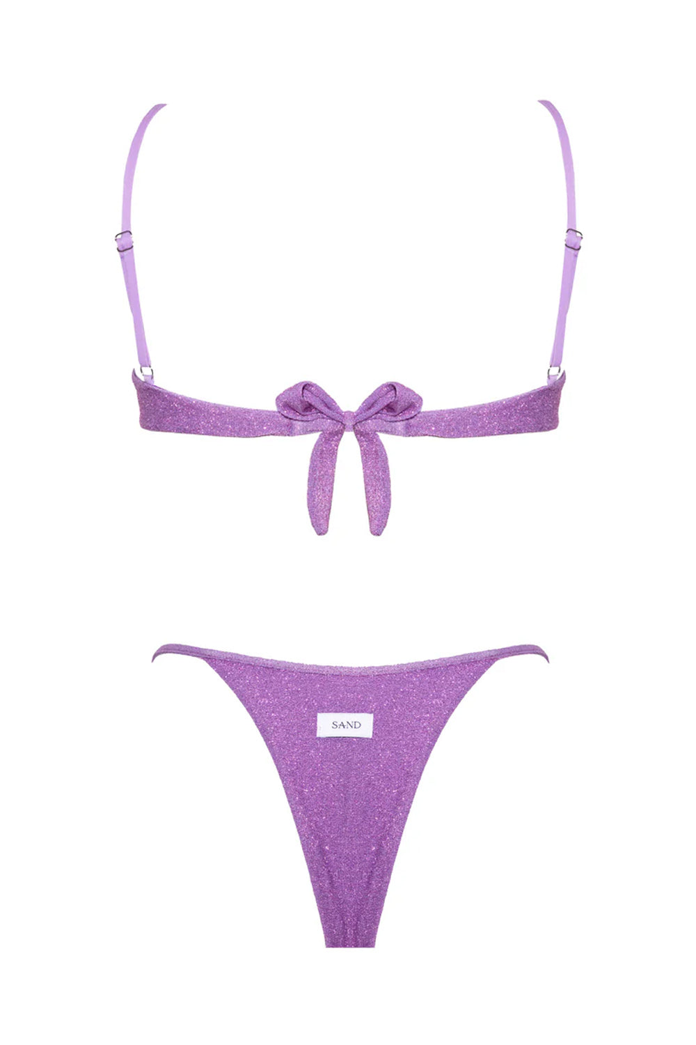 Donna Bikini SUNNY Lilac Plum SAND Tessuto Lurex Dettaglio Gioiello