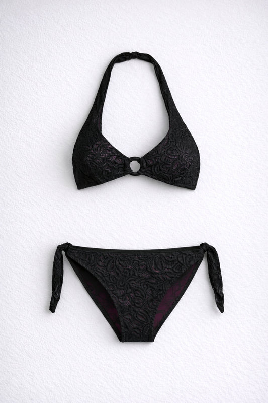Ilaria Vitagliano - Bikini Vela IN PIZZO Nero