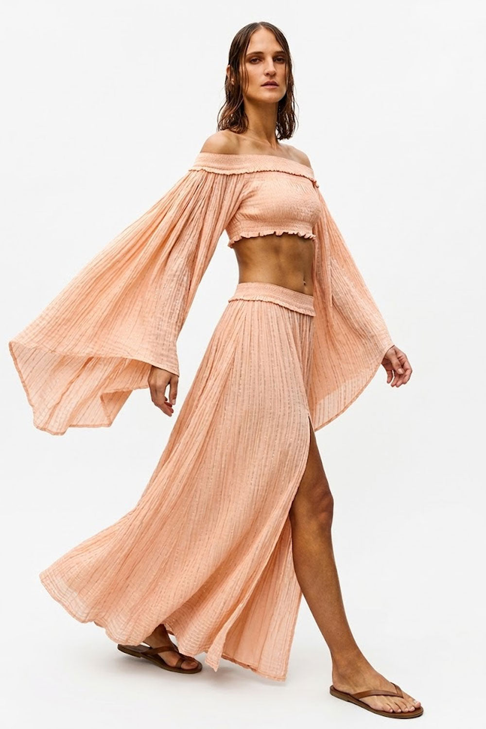 Donna Set Gonna Hamsa e Top Esmeralda CHRISTIAN ZEN in Cotone e Lurex